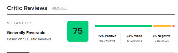 明末渊虚之羽媒体评分出炉-M站52家媒体75分3