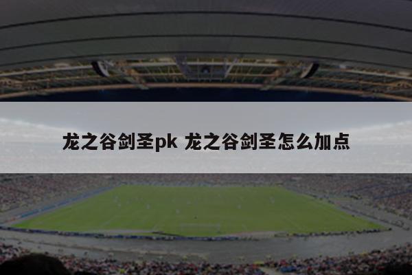 龙之谷剑圣pk 龙之谷剑圣怎么加点