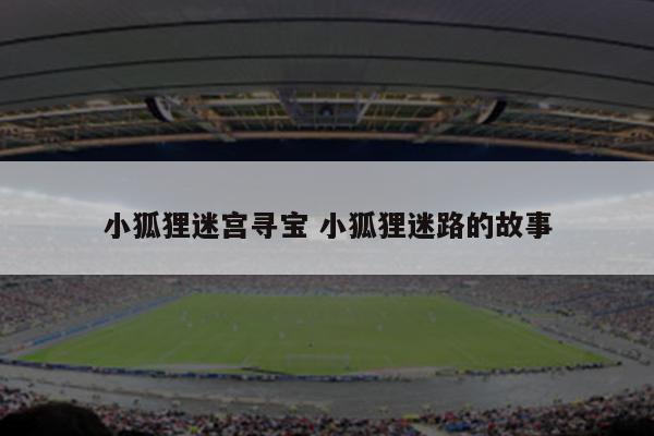 小狐狸迷宫寻宝 小狐狸迷路的故事