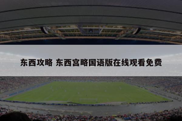 东西攻略 东西宫略国语版在线观看免费
