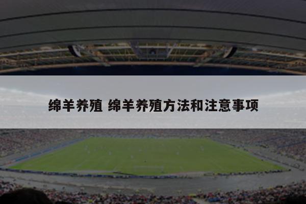 绵羊养殖 绵羊养殖方法和注意事项