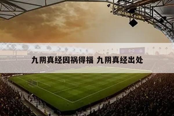 九阴真经因祸得福 九阴真经出处